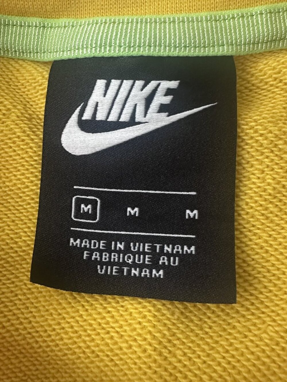Nike Women's Cropped Convertible Boxy Sweatshirt Yellow Sz M - Picture 4 of 9